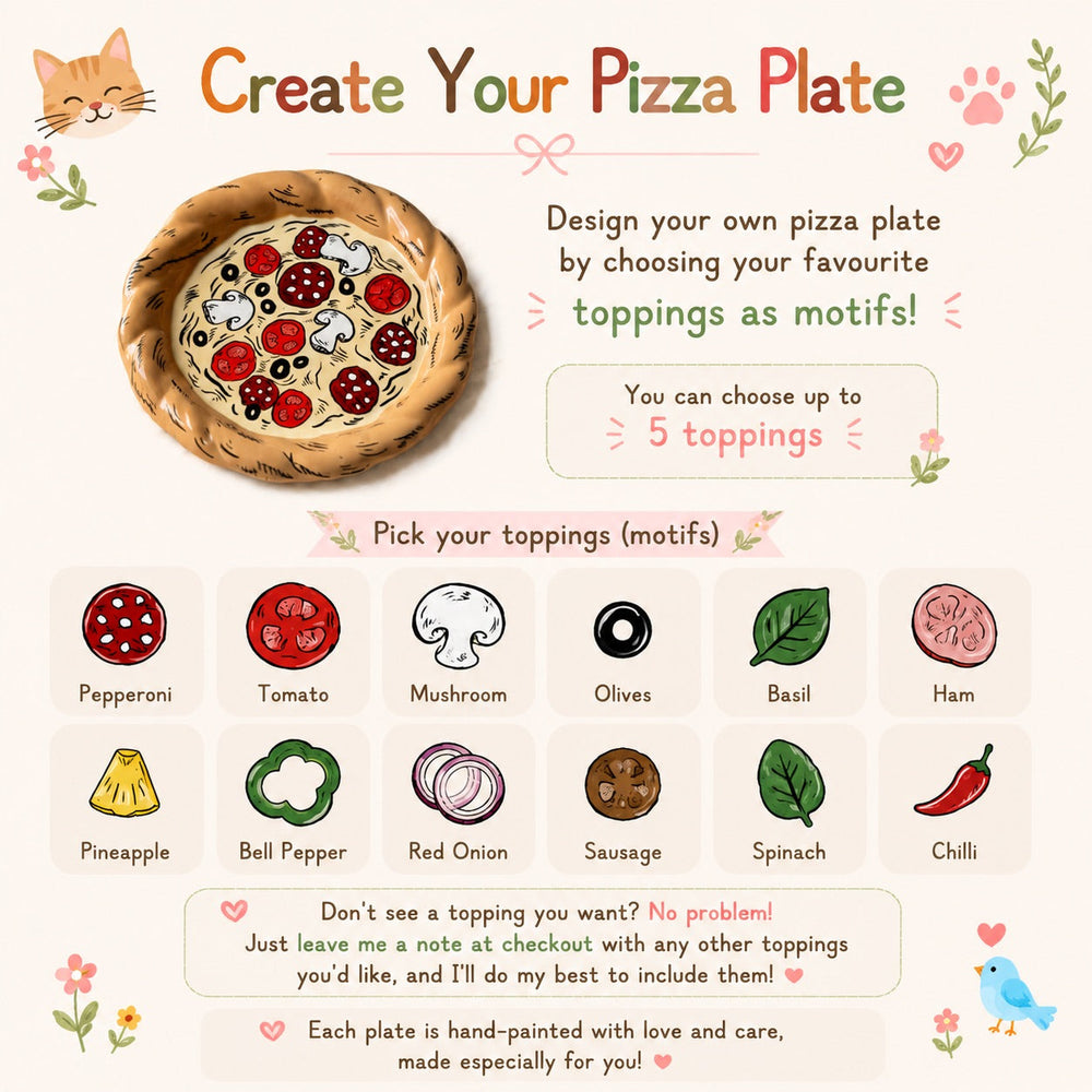 Pizza topping design options