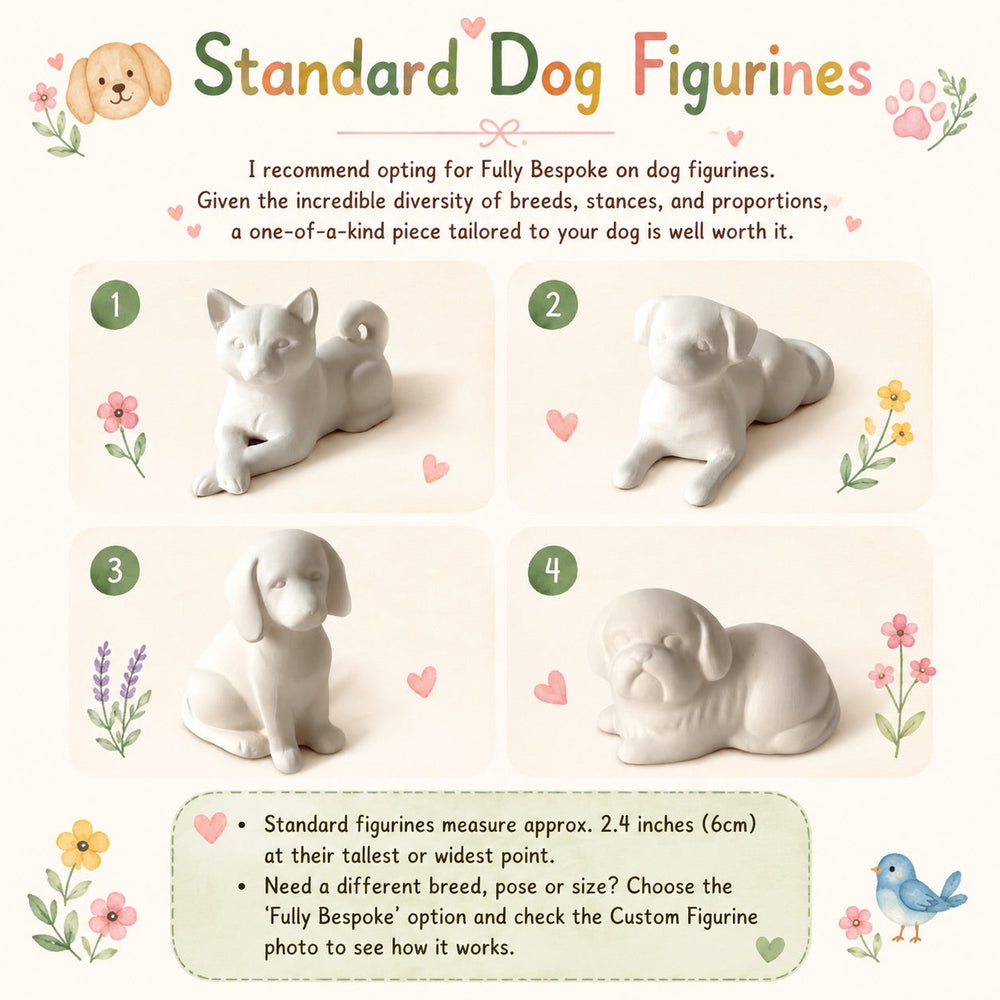 Standard dog figurine choices