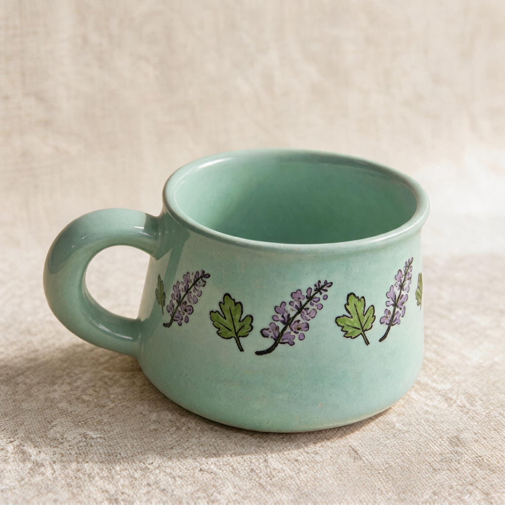 Minimalist peekaboo mug motif options