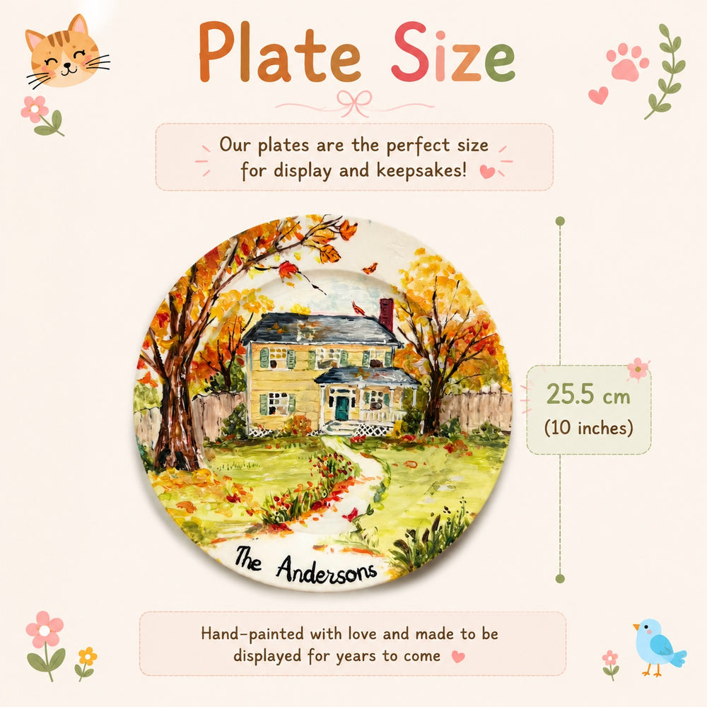 Pizza decorative plate size guide