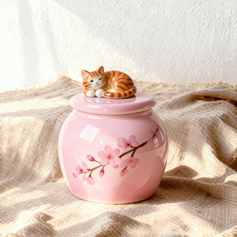 Cat Figurine Urn