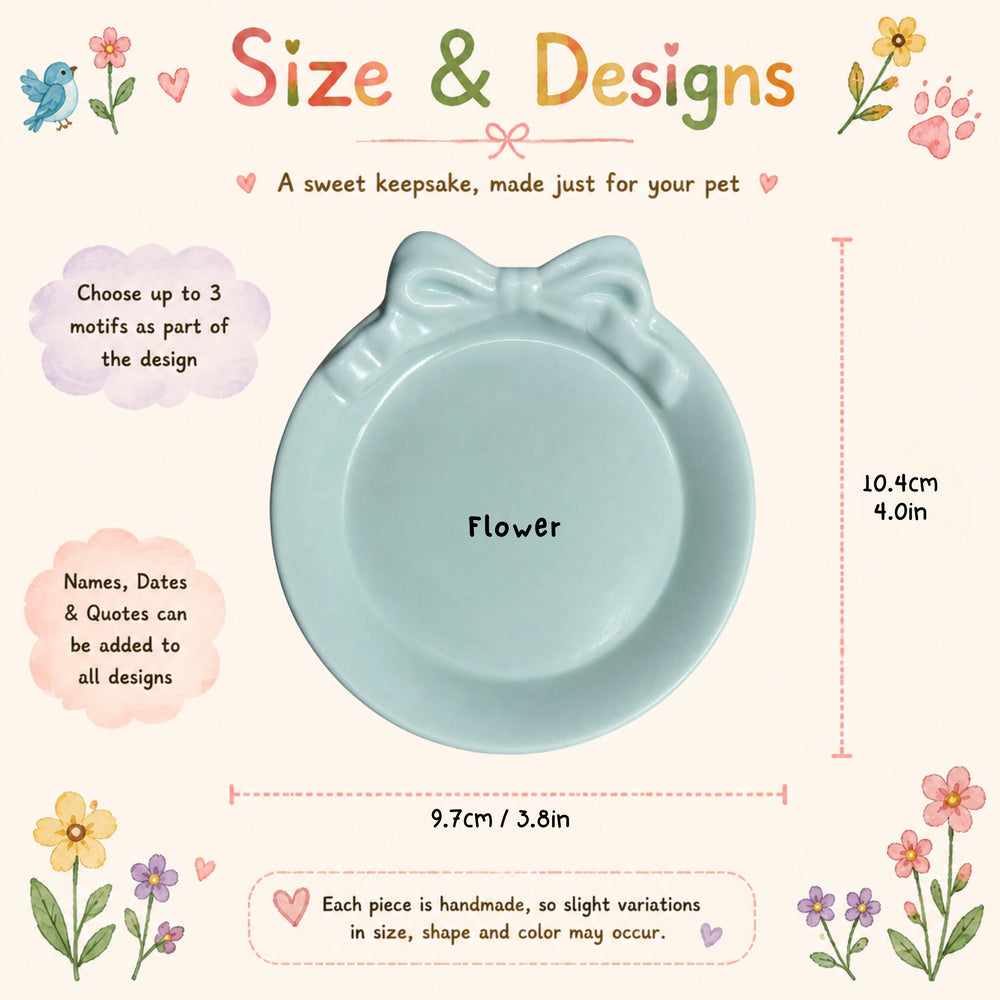 Seashell dish size guide