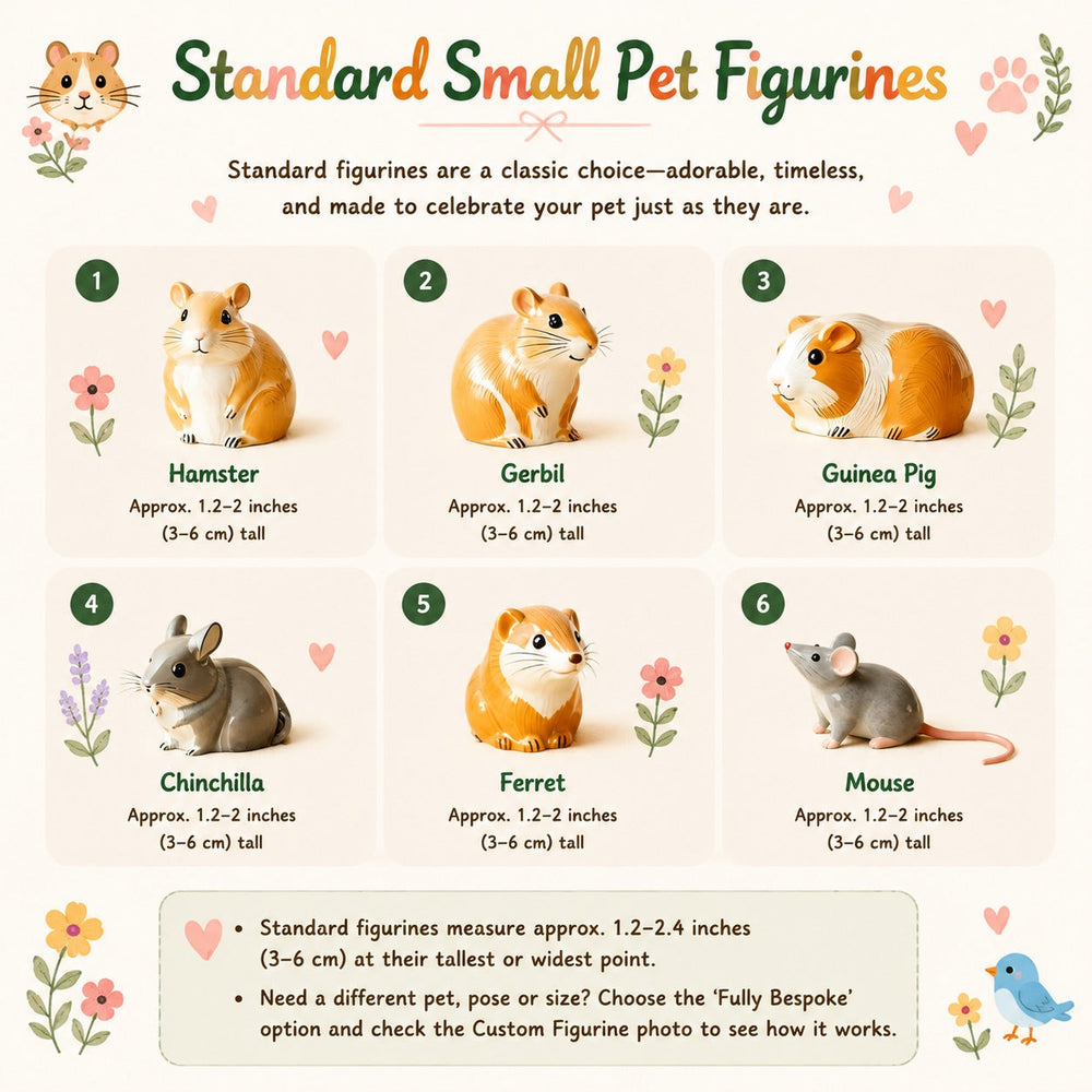 Standard small pet figurine choices