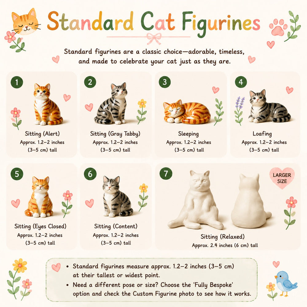 Standard cat figurine choices